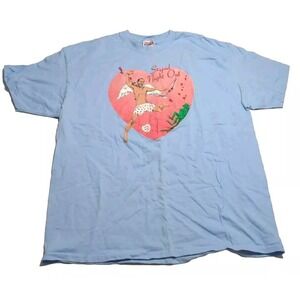 Stupid Night Out Cupid Night Out Graphic T-Shirt Men's Size XL BLUE